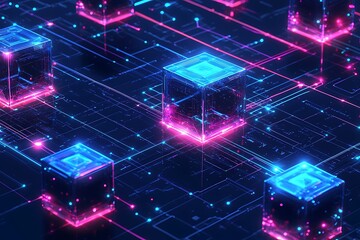 Digital connections glowing lines futuristic high resolution picture