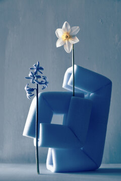 from the garden wild flowers  polystyrene designer vase 