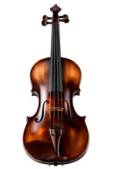 Fototapeta premium Close up of a beautiful antique wooden violin on a black background