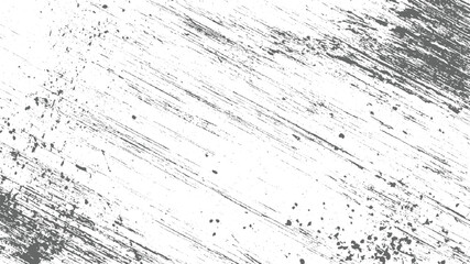 Gray streaks and splatters on white abstract background