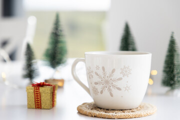 mug christmas gift box and decorations