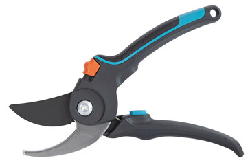 Sécateur de jardin bleu	