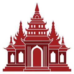 Obraz premium the colour temple vector Illustration