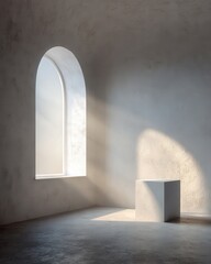 Minimalist Interior with Natural Light and Architectural Features