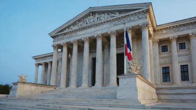 Flag of France in a museum.