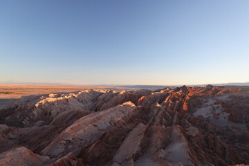 View of the Valley of the Moon at sunset, Chile