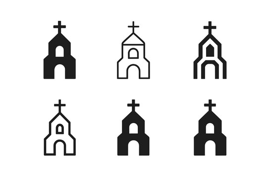 Monastery Logo Variations. The history and significance of Christian monasteries. Set Logo of The history and significance of Christian monasteries: