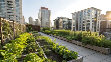 Fototapeta premium Rooftop Green Garden