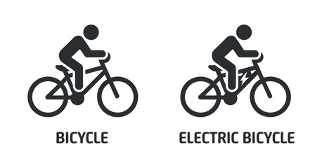Obraz premium Simple Icon of a Bicycle Showing Transportation and Healthy Lifestyle Cycling Silhouette Symbol Cyclist Sport Vehicle