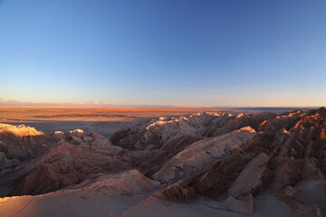 View of the Valley of the Moon at sunset, Chile