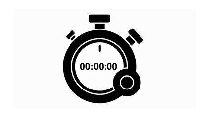 Precision Timing: A close-up monochrome shot of a stopwatch. Minimalist design for time-related concept