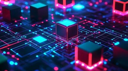 Modern nft layout technology background high resolution picture