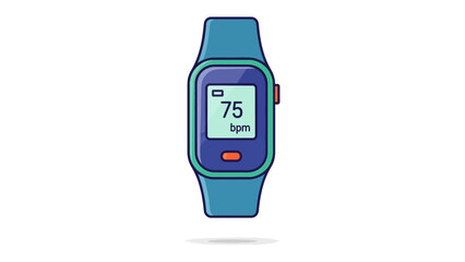 Digital Smartwatch for health monitoring: Depicting a modern wearable gadget, showcasing the contemporary integration of technology and health tracking