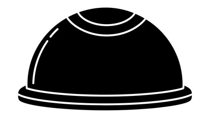 Simple Hat Silhouette: a bold and minimalistic silhouette of a hat, perfect for various design concepts.