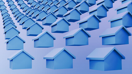 blue housing development showcasing modern architecture and sustainable design in urban area