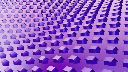 Fototapeta premium purple housing development showcasing modern architecture and sustainable design in urban area