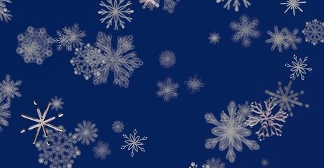 Abstract winter background with falling snowflakes. Festive and seasonal design for holiday greetings and winter concepts. Perfect for backgroun © vegefox.com