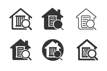 Fototapeta premium Air Filter Logos. Checking air filters. Set Logo of Checking air filters: home air purifier HEPA cartridge. harmonious logo variations of the same emblematic