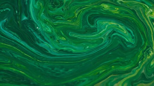 Seamlessly looping abstract liquid green marble texture slowly flowing and blending, creating a hypnotic, organic pattern background fluid, website, luxury
