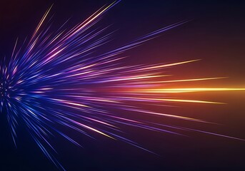 Blue and purple light streaks exploding outwards abstract