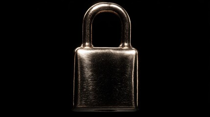 Close-up of metallic padlock with a dark background illustrating security and protection concepts for safety and privacy
