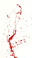 Blood Splash in Freeze Motion . Isolated on White Background