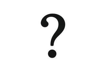 Fototapeta premium Question mark symbol icon representing query, uncertainty, confusion, and unknown information on transparent background