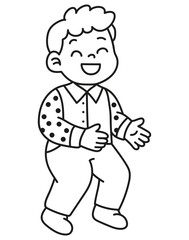 ilustracion de un bailarin de festejo, dia de la cancion criolla