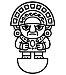 ilustracion de un tumi de oro 