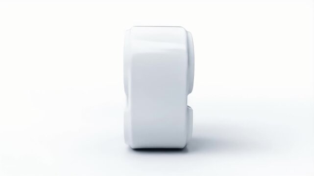 Isolated White Mouse Computer Mouse on White Background.