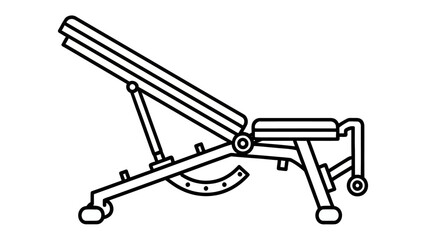 Workout Bench for Strength Training: A detailed illustration of an adjustable workout bench, perfect for various strength training exercises, emphasizing durability and versatility.