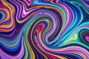 Obraz premium Vibrant psychedelic swirling colors abstract background pattern