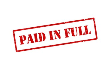 Red Stamped Paid in Full