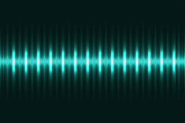 Symmetrical cyan audio waveform pattern on dark background