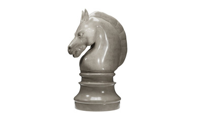 white chess knight © Simone Marino