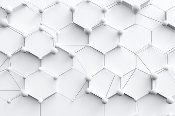 Naklejka premium Hexagon pattern background with connecting lines