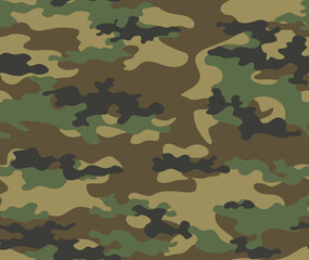 Fototapeta premium Seamless camouflage vector pattern, military print