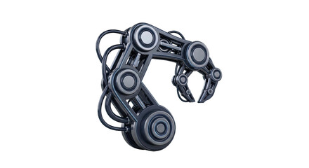 Industrial robotic arm machine tool with gripper for automation technology