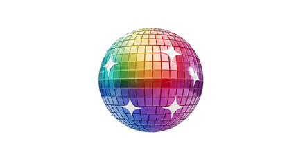 Rainbow disco ball sparkling party celebration