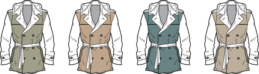 Fashionable Trench Coat Designs with Versatile Styles and Color Options
