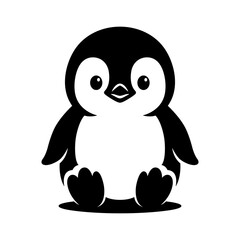 Cute Penguin Vector Illustration | Adorable Baby Penguin Mascot | Winter Animal Clipart | Christmas Arctic Bird Design