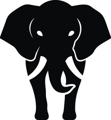 Majestic african forest elephant standing proudly detailed illustration isolated on white background isolated on transparent background