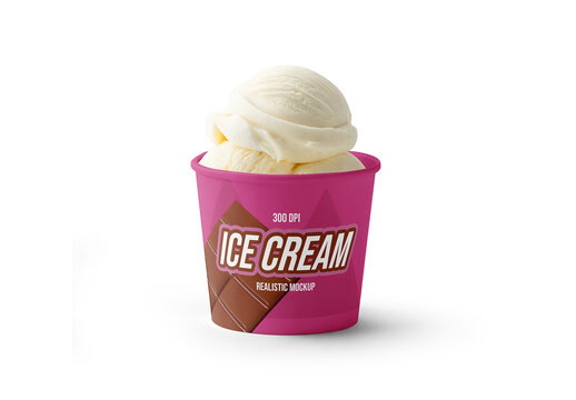 Ice Cream Cup Mockup