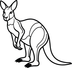 Vibrant red kangaroo illustration a native australian marsupial isolated on transparent background isolated on white background
