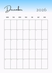 Monthly Planner 2026