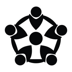 Teamwork collaboration partnership community group people circle together connection unity support