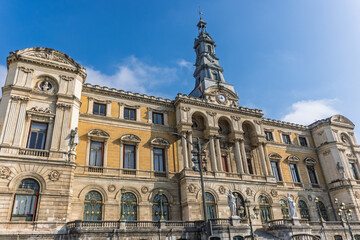 Town Hall of the Basque city of Bilbao, in Vizcaya, Spain
