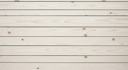 Obraz premium Close-up of a light-colored wooden wall with horizontal planks and visible wood grain and knots.