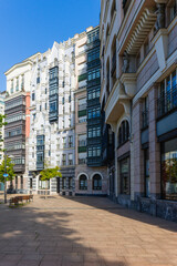 Eclectic architecture in the city of Bilbao, Vizcaya, Spain