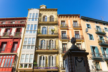 Modernist buildings in the city of Bilbao, in Vizcaya, Basque Country.